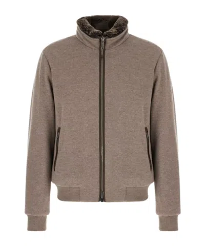 Moorer Long Sleeve Casual Jacket In Gray