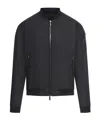 Moorer Zip-up Bomber Jacket In Black