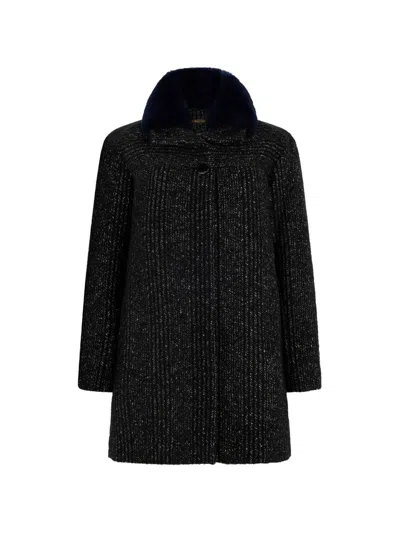 Moorer Long-sleeve Coat In Black