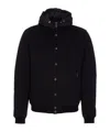 Moorer Hooded Padded Jacket With Removable Hood In Black