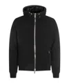 Moorer Long Sleeve Cotton Coat In Black