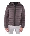 Moorer Long Sleeve Cotton Coat In Brown