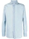 Moorer Long-sleeve Cotton Shirt In Blue