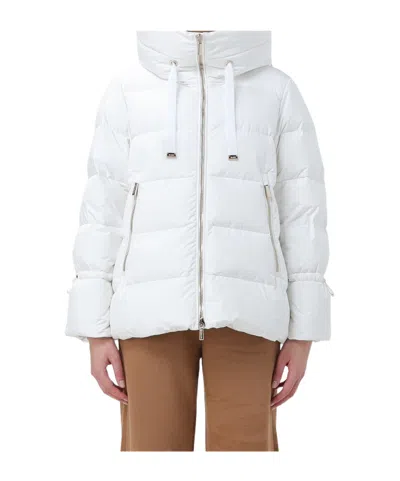 Moorer Long Sleeve Down Jacket In White