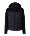 Moorer Allori Quilted Knitted-sleeve Jacket In Black