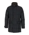 Moorer Slate Polyester Morris Down Jacket In Black