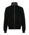 Moorer Bellati Zip Up Jacket With Detachable Collar In Black