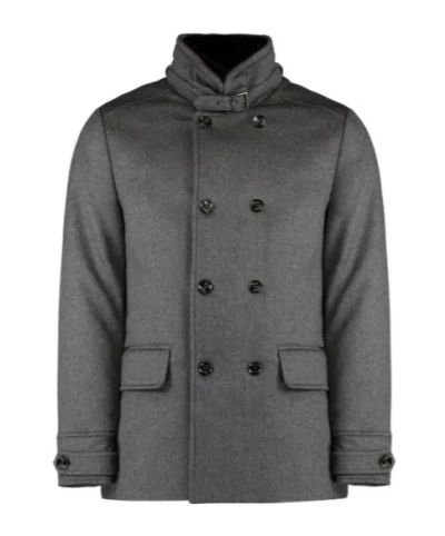 Moorer Long Sleeve Down Jacket In Gray