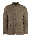 Moorer Zavyer Leather Padded Jacket In Brown
