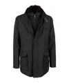 Moorer High Collar Jacket Front Pockets In Black