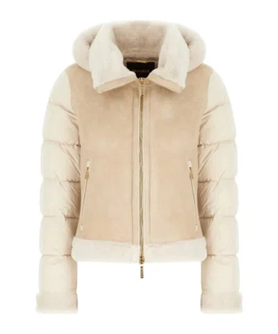 Moorer Long Sleeve Jacket In Neutral