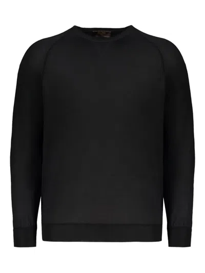 Moorer Long-sleeve Jumper In Black