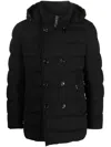 Moorer Padded And Quilted Nylon Jacket In Black
