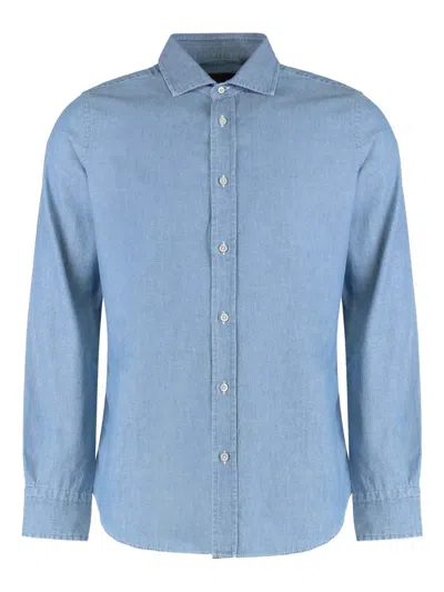 Moorer Long-sleeve Shirt In Blue