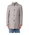 Moorer Long-sleeved Button-down Jacket In Gray
