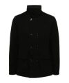 Moorer Tailored Black Jacket With Classic Lapel And Button Closure In Black