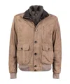 Moorer Button-fastening Flap-pocket Jacket In Brown