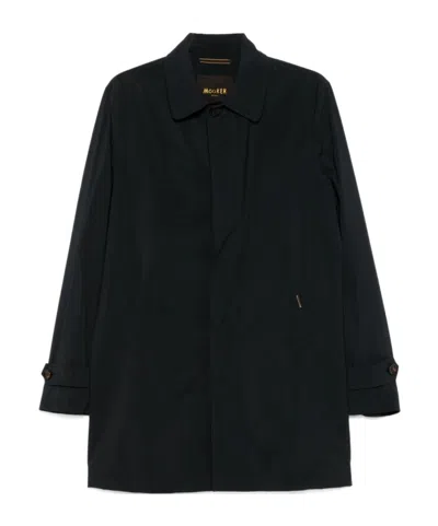 Moorer Long-sleeved Coat In Black