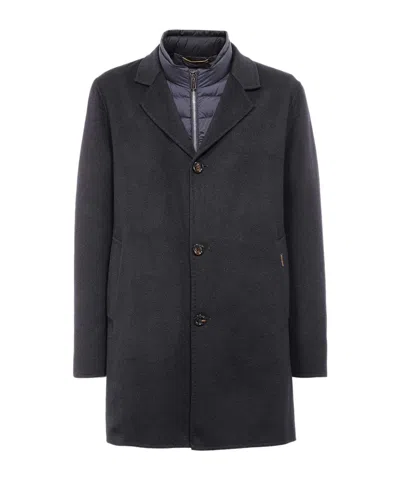 Moorer Long-sleeved Coat In Black