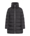 Moorer Alana Padded High-neck Coat In Black