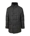 Moorer Slate Polyester Morris Down Jacket In Black