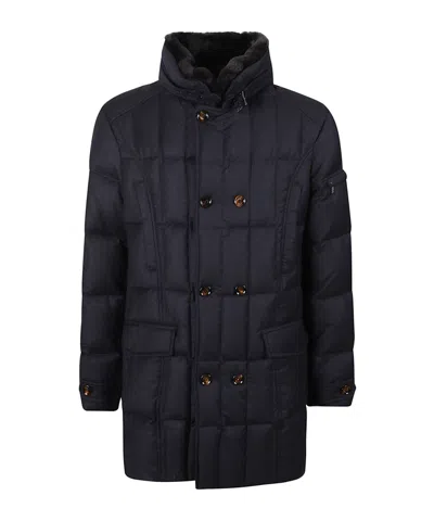 Moorer Long-sleeved Cotton Jacket In Black