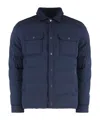 Moorer Quilted Shirt-collar Jacket In Blue