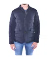 Moorer Long-sleeved Cotton Jacket In Blue