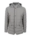 Moorer Long-sleeved Cotton Jacket In Gray