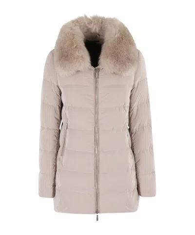 Moorer Long-sleeved Cotton Jacket In Neutral