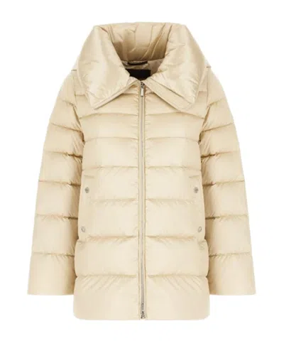 Moorer Long-sleeved Cotton-padded Jacket In Neutral