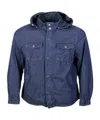 Moorer Long-sleeved Denim Jacket In Blue