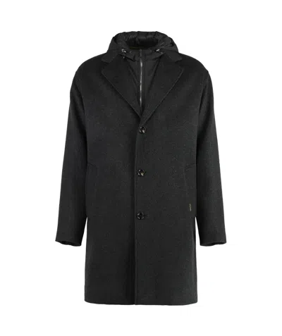 Moorer Long-sleeved Down Jacket In Black
