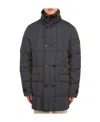 Moorer Morris-km 2 Petti Trapuntato Nylon Collo Pelliccia Coats Grey In Black