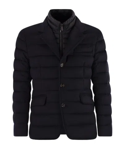 Moorer Long-sleeved Down Jacket In Black