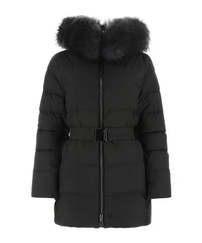 Moorer Long-sleeved Down Jacket In Black