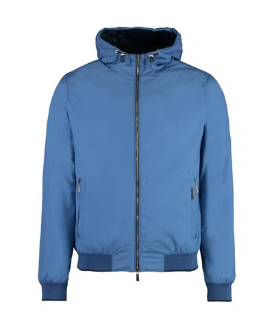 Moorer Long-sleeved Down Jacket In Blue