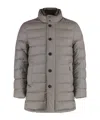 Moorer Calegari Padded Cashmere Coat In Gray