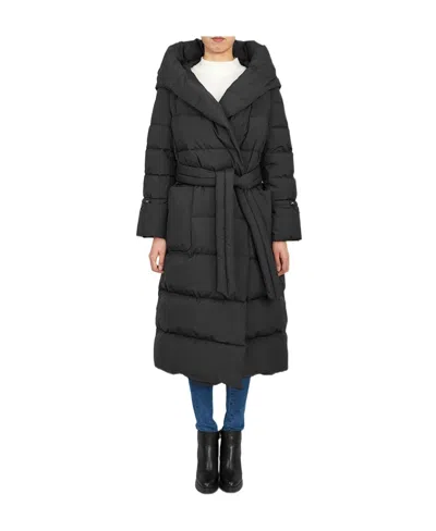 Moorer Long-sleeved Hooded Down Jacket In Black