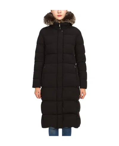 Moorer Long-sleeved Hooded Down Jacket In Black