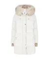 Moorer Long-sleeved Hooded Down Jacket In White