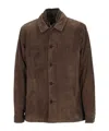 Moorer Polyester Blend Down Jacket Collared Pockets In Animal Print