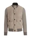 Moorer Bernie Bomber Jacket Front Pockets In Nude