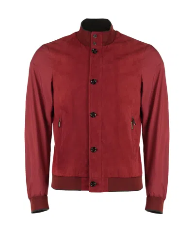 Moorer Long-sleeved Pilot Jacket In Red