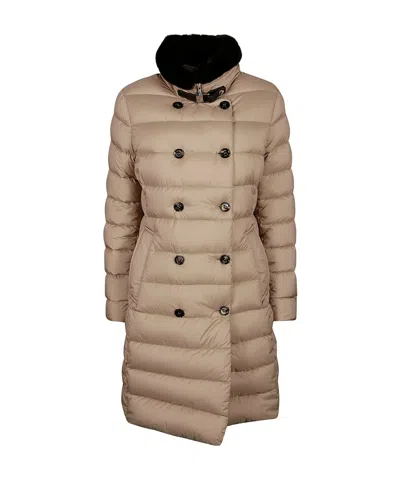 Moorer Long-sleeved Quilted Cotton Clothes In Nude
