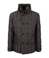 Moorer Long-sleeved Quilted Cotton Jacket In Black