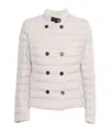 Moorer Clement Down Jacket Double Breasted Collar In Neutral