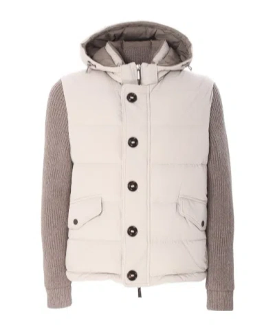MOORER LONG-SLEEVED QUILTED DOWN JACKET