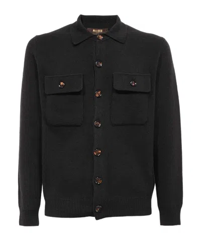 Moorer Long-sleeved Sweater In Black