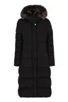 Moorer Long Zagara Down Jacket With Hood In Black